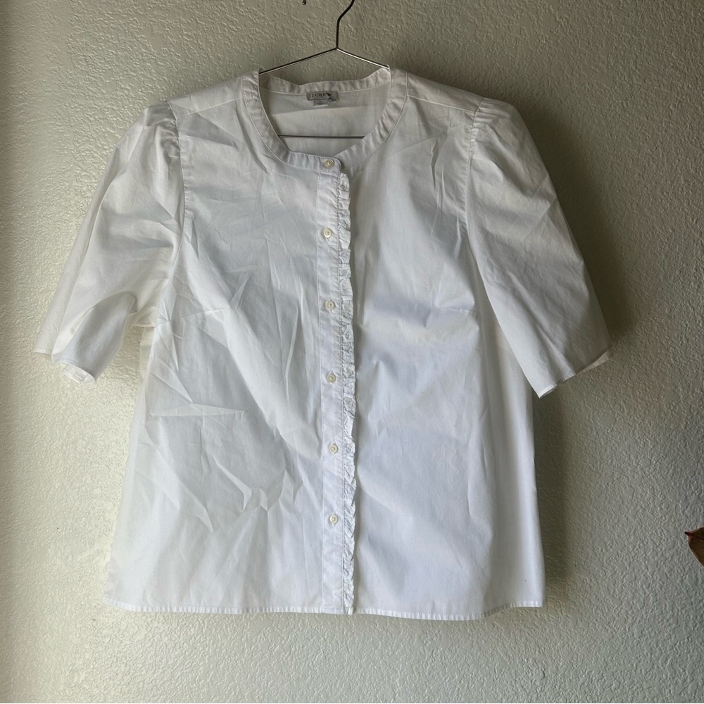 J. Crew Classic White button up Shirt